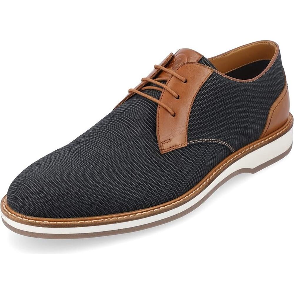 Men's Navy and Brown Casual Lace-Up Sneakers